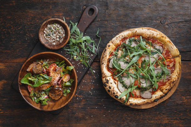 istock Steak Pizza and Roast Beef Salad 1351666410