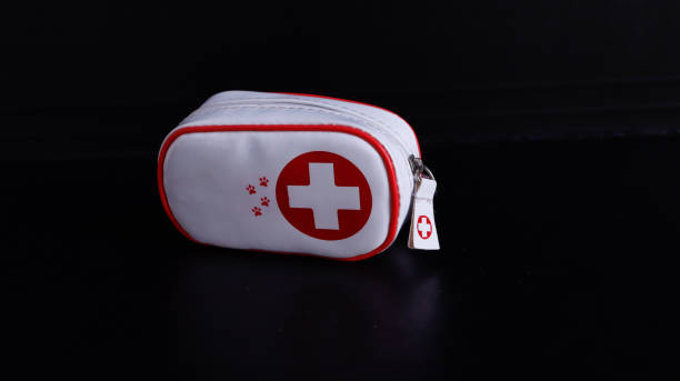 istock portable medicine kit on black background 1351667147