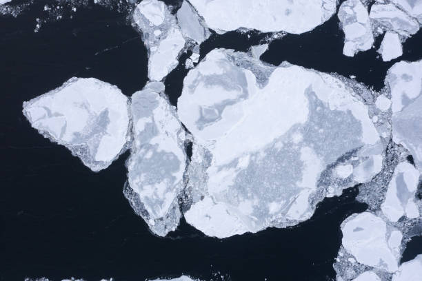 istock Ice field shot from the top. 1351667273