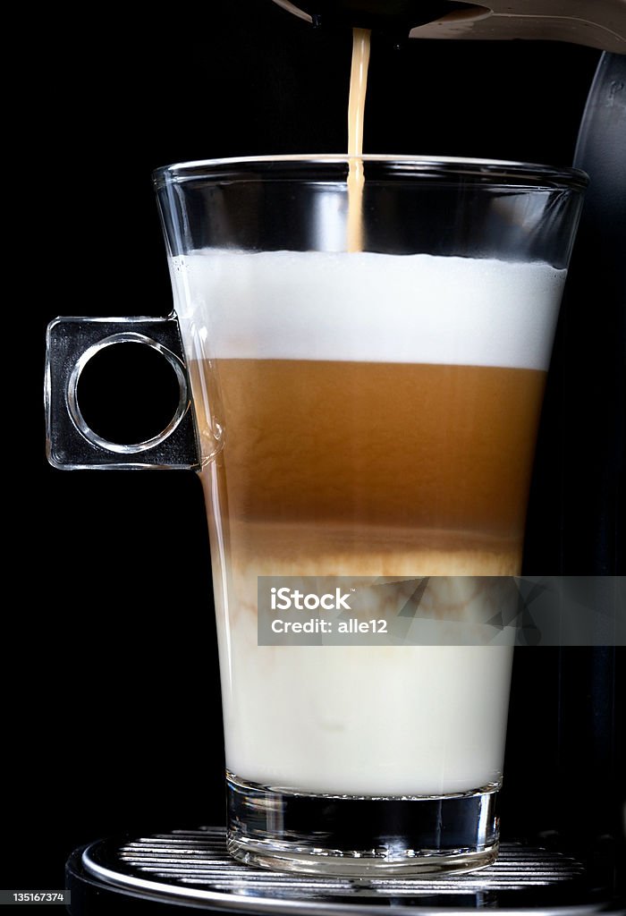 Verre de café Latte Cappuccino - Photo de Aliment libre de droits
