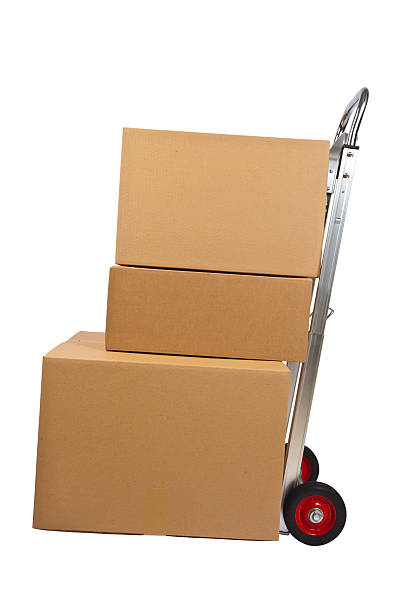 istock Hand truck with the boxes 135167506