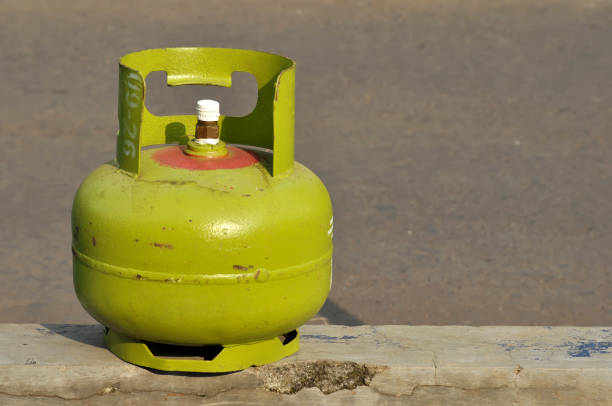 Close up pertamina gas cylinder 3 Kg