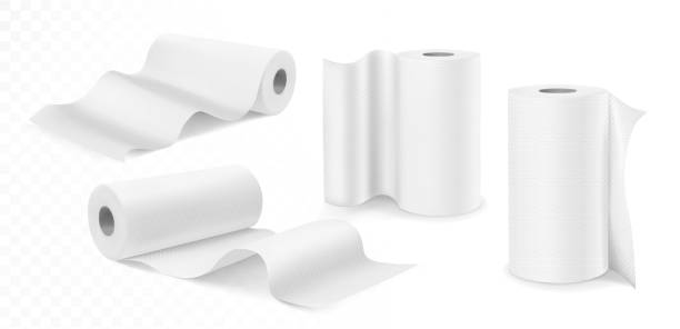 Rolls of paper towels. Vector illustration. Rolls of paper towels. Vector illustration. paper towel stock illustrations