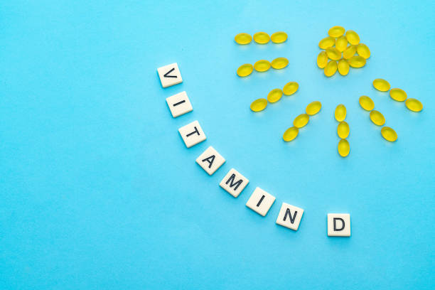 Vitamin D with a sun and letters