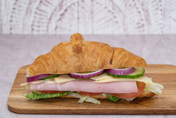 istock Croissant Club Sandwich with Ham, cheese 1351684866