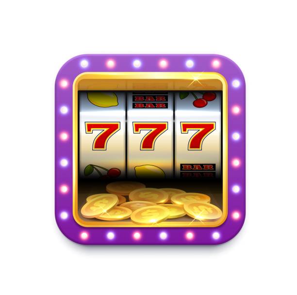 istock Casino slot machine roulette icon, game jackpot 1351686447