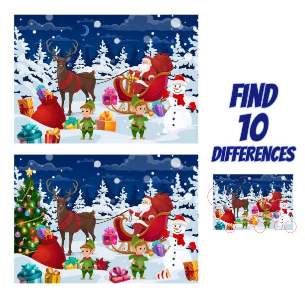 1,400+ Find The Difference Christmas Stock Photos, Pictures & Royalty