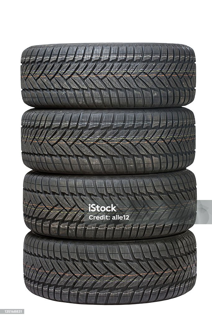 Tires apilado - Foto de stock de Neumático libre de derechos