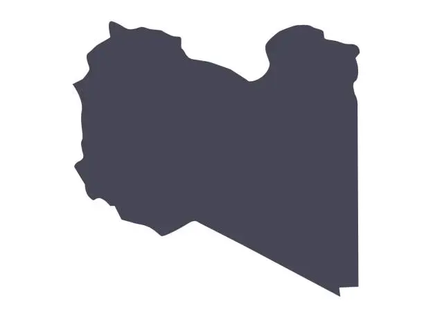 Vector illustration of Libya map