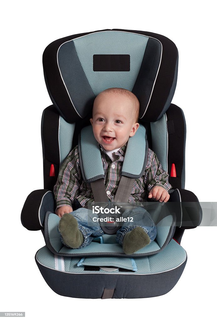 Menino em carseat - Foto de stock de Cadeirinha de criança para carro royalty-free