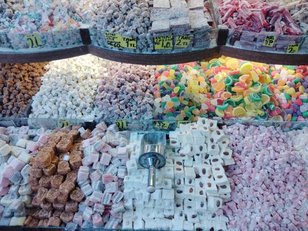 istock Assortment of soft candies at a store 1351696160
