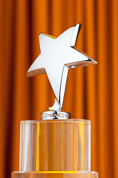 istock Star award against curtain background 135169654