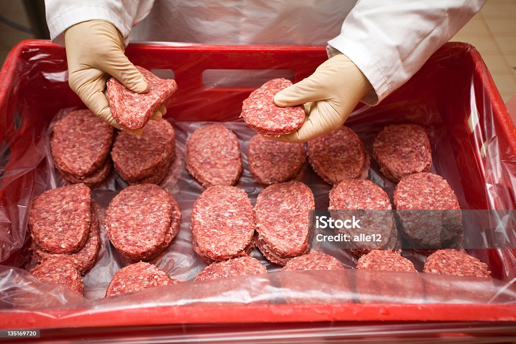 Embalagem de Carne - Royalty-free Hambúrguer Foto de stock