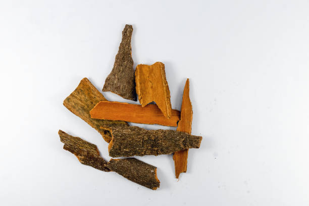 istock Pieces of Cinamon sticks isolated on white background. Close up. 1351702032