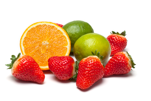 Assortment of colorful fruits.
