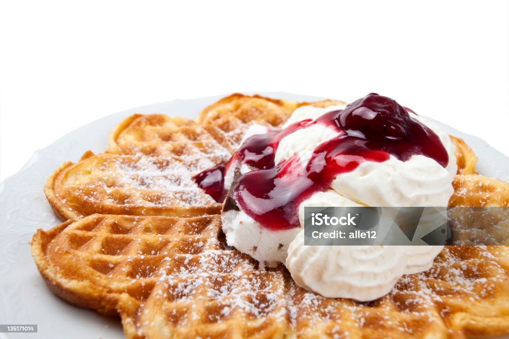 Waffle com Creme - Royalty-free Waffle Foto de stock