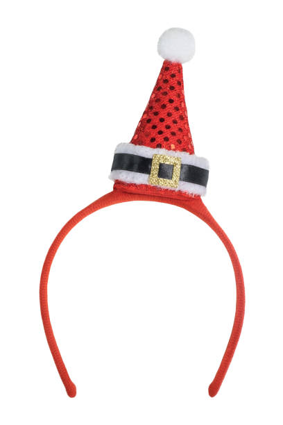 istock Christmas headband with Santa hat isolated on white background 1351710318