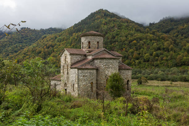 istock Old, abandoned temple in the Caucasus. 1351710340