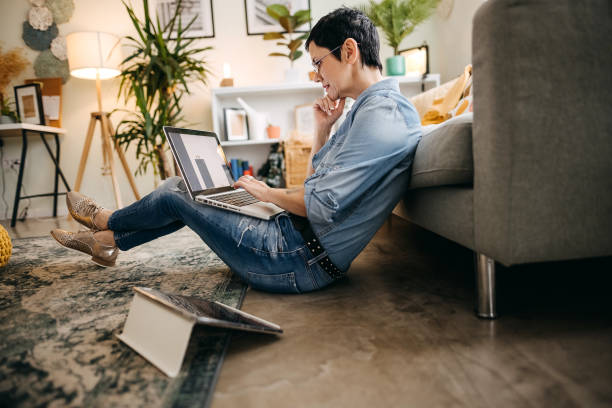 istock Young woman working at home 1351714688