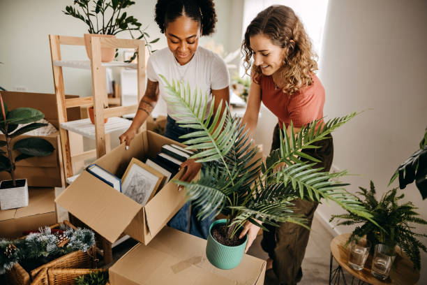 la nostra casa sarà piena di amore e felicità - mover foto e immagini stock