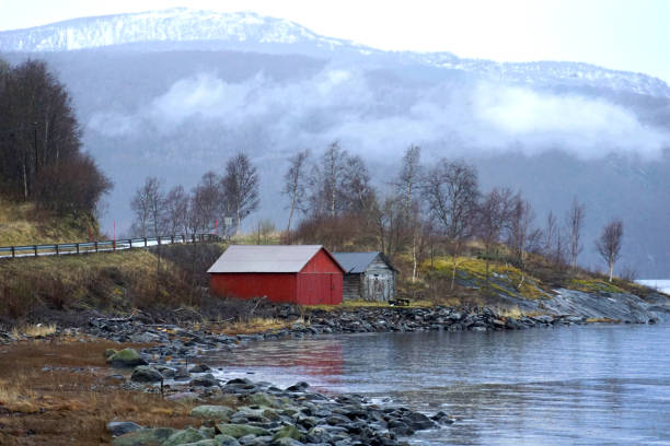 istock Rural landscape on a cold cloudy day in late autumn 1351725667