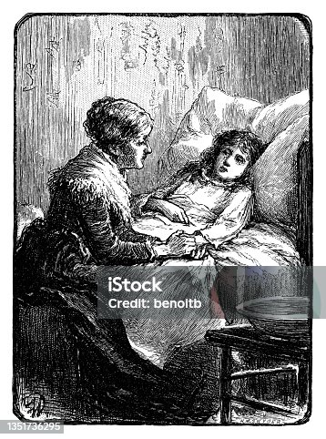 istock Mother with sick daughter 1351736295