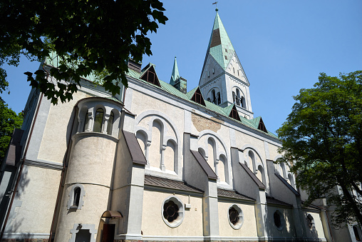 Windows Of Side Wall Of Heilig-Geist-Kirche Clocktower In Munich, Germany