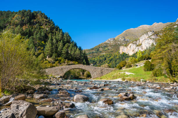 istock San Nicolas romanesque bridge Ara river Bujaruelo, Ordesa Huesca 1351744716