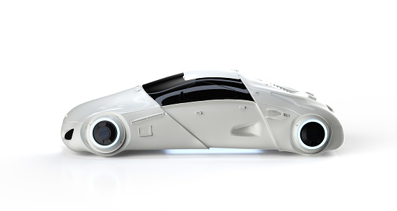 Driverless car or autonomous car with 3d rendering car