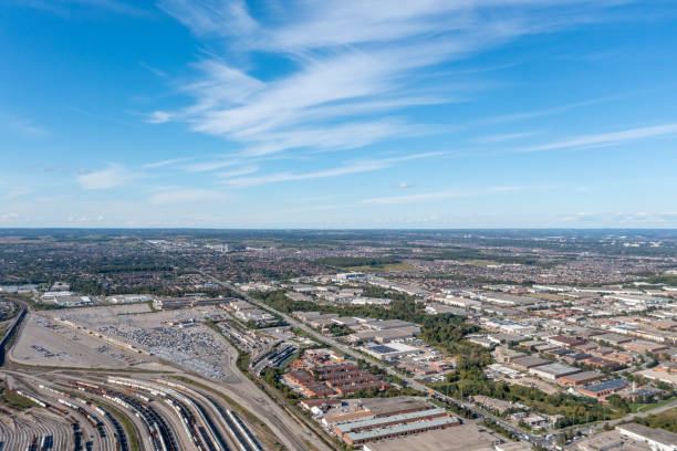istock Aerial View of Rail Classification Yard, The MacMillan Yard, Maple, Vaughan, Canada 1351747582