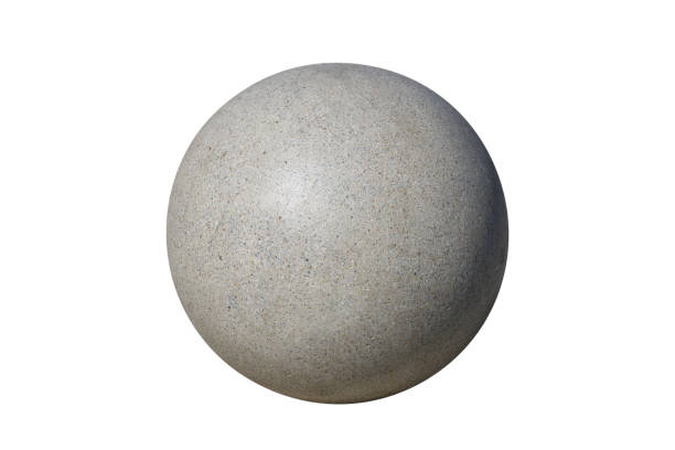 istock gray stone ball isolated on white background 1351751542