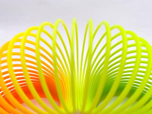 istock Colorful kids toys for background, Spiral Rainbow Magic Spring. 1351759766
