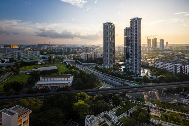 istock Sunset Over Condominium in Singapore 1351766140
