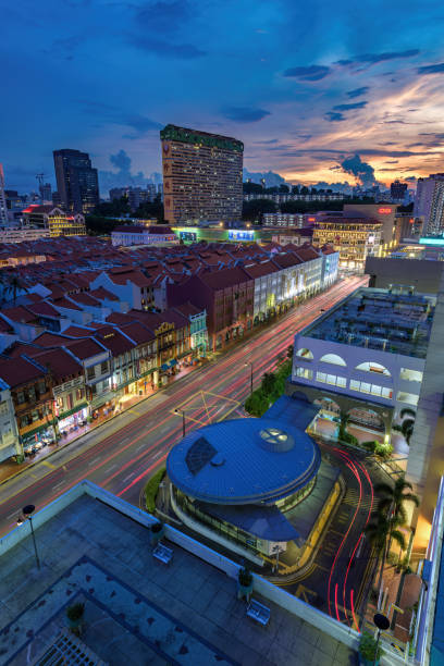 istock Blue Hour At Chinatown Singapore 1351768257