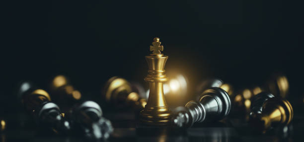 istock Chess game. Business, competition, strategy, leadership and success concept. 1351772860