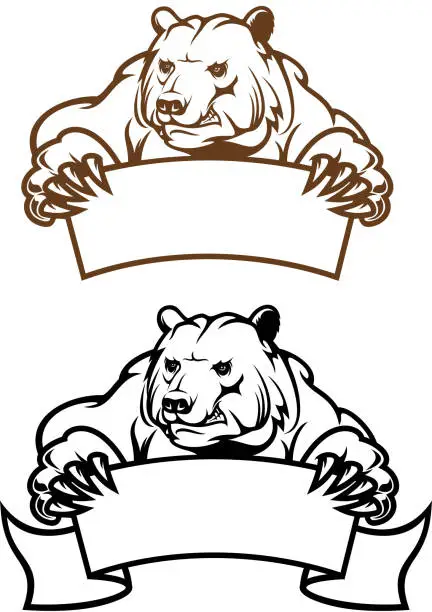 Vector illustration of Kodiak bear