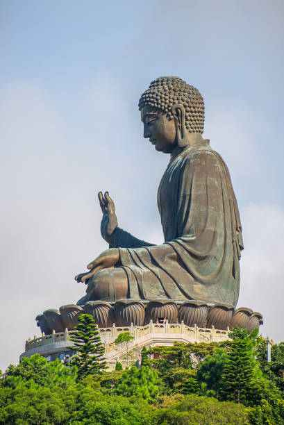 Buddha Statue Buddha Statue side view Hong Kong tian tan buddha stock pictures, royalty-free photos & images