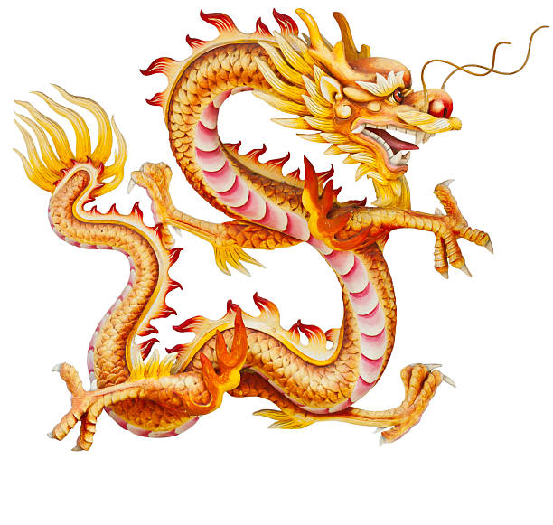 istock Red dragon isolated on white with clipping path 135178339