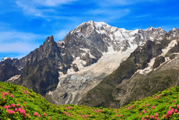 istock View on Mont Blanc ( Monte Bianco ), Aosta valley, Italy. 1351792393