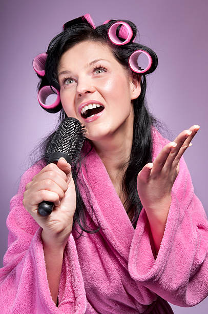 istock Housewife in dressing gown 135179523