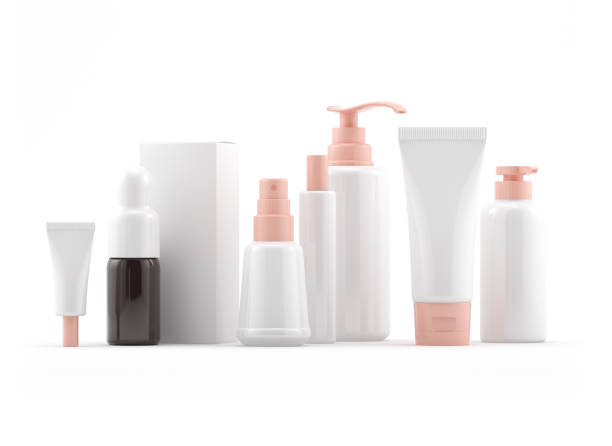 istock Mock-up of white cosmetic package isolated on white background 1351797810