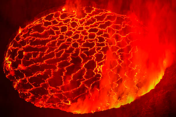 니이라곤고 라바 레이크 - lava lake 뉴스 사진 이미지