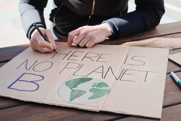 istock Environmental activist painting 