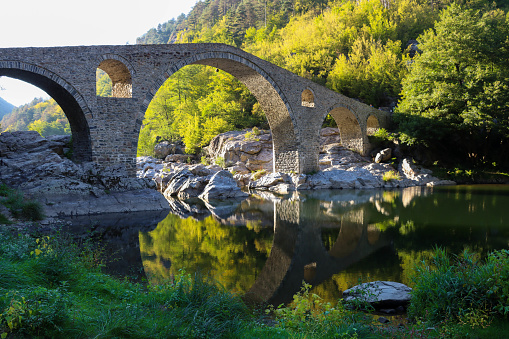The Devil's Bridge over the Arda River is a massive architectural masterpiece. It is the largest and most majestic bridge in the Rhodopes and one of the symbols of the municipality of Ardino.