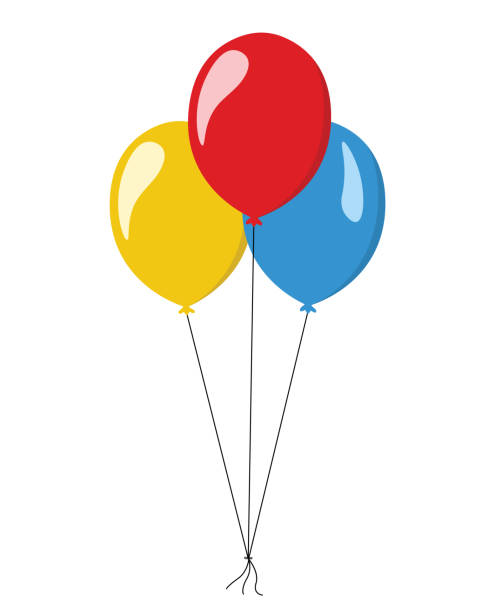 Colorful Balloons Png In Flat Vector Design Stock Illustration - Download  Image Now - Balloon, Celebration, Clip Art - iStock