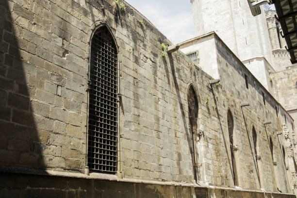 Walk in the Gothic Quarter of Barcelona, Spain.