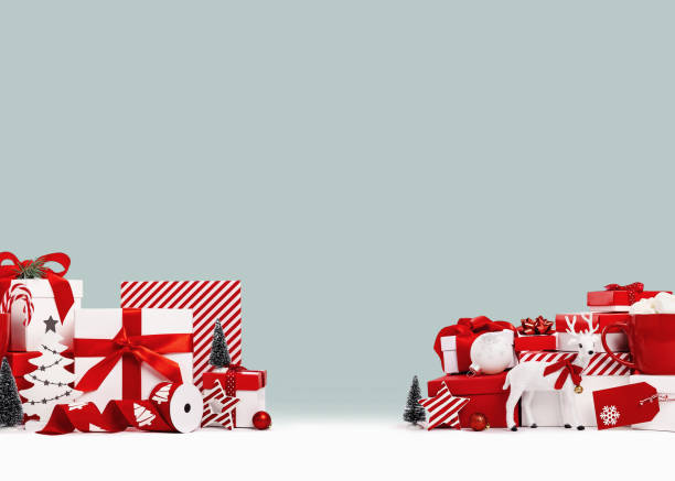 istock set of red and white gift boxes on white background 1351817733