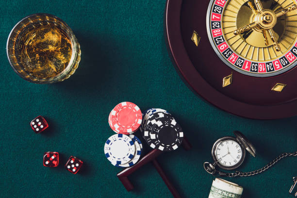 istock Casino and Poker Games Background. Top Down View 1351818731
