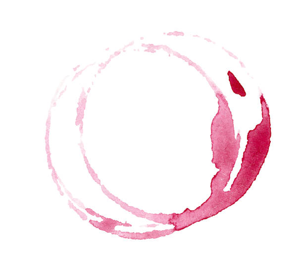 illustrations, cliparts, dessins animés et icônes de aquarelle vin rouge tache ronde isolée sur blanc - splashing water drop white background