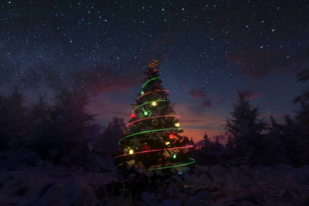 istock Chrismas tree in beauty with star 1351823084